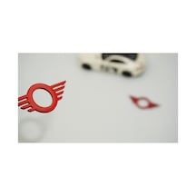 Mini Cooper Logo Kapı Kilidi Kırmızı Çerçeveleri