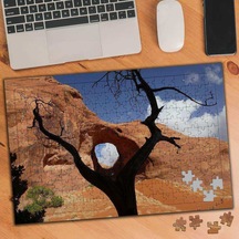 Kayalıklarda Kuru Ağaç Dalları 240 Parça Puzzle Yapboz-75454
