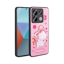 Zore Redmi Note 13 Pro 5g Kılıf Parlayan Kabartmalı İkonik Figürlü Ogaa Amas Silikon Kapak - Pembe