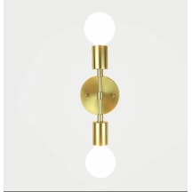 Dylight Retro Gold Metal 2 Li Dekoratif Rustik Duvar Altın