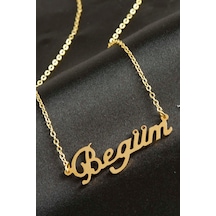 Ilkeshop Begüm İsimli Kolye -sarı altın
