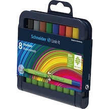 Schneider Link-It Bio-Plastik Fineliner 0.4 Mm. 8 Renk Yarım Boy