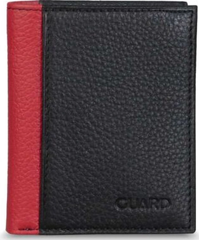 Guard Siyah/kırmızı Mini Deri Erkek Cüzdan Çok Renkli