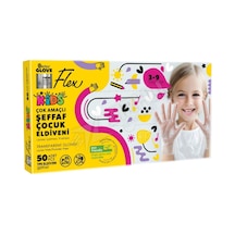 5 Adet Flex Şeffaf Çocuk Eldiveni 50 Adet