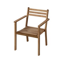 Ikea Askholmen Kolçaklı Sandalye, Koyu Kahve, Mindersiz Koyu Kahverengi