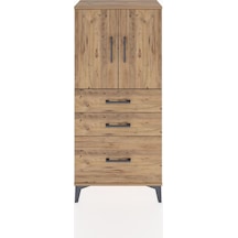 Hyperion Dolap 2 Raflı 3 Çekmeceli 2 Kapaklı 60x44x134 Çam-çam Çam