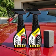 Automix Araç Dış Bakım Seti - Hızlı Cila Ve Lastik Parlatıcı Sprey 300 Ml + 300 Ml 2'li Paket