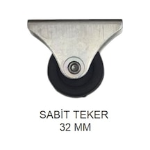 Ofis Koltuk Dolap Etejer İçin 32'lik Sabit Teker Siyah