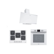 Franke FPJ 915 V Davlumbaz + FHNS 705 4G TC WH C Ocak + FSL 86 H WH Fırın Beyaz Ankastre Set