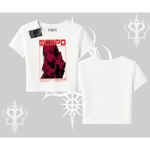 Tarzsokak Babby Tee Tshirt Anime Waifu Kırmızı Grafik Desenli Beyaz