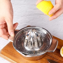 Paslanmaz Çelik Limon Sıkacağı Manuel Narenciye Sıkacağı Portakal Narenciye Presi Süzgeçli Meyve Sıkacağı Çelik El Tipi Limonluk Gümüş