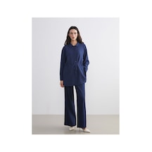 LC Waikiki Alıta Cıty Farkıyla Lcw Modest İndigo Denim Düz Wideleg Beli Lastikli Geniş Paça Kadın Jean Pantolon İndigo - 925402724 İndigo