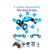 Uzaktan Kumandalı 12 Fonksiyonlu Şarjlı Akrobat Araba Oyuncak 28 Cm. Mavi