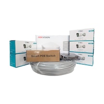 Hikvision 5'li İp Güvenlik Kamerası Seti, Mikrofonlu, Uzaktan İzleme, Gece Görüş