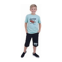 Fyk Kids Erkek Çocuk Yazlık Speeedway Baskılı Alt-üst Takım Mint Yeşil