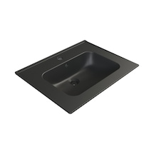 Mat Siyah Etajerli Banyo, 60 Cm Modern Görünüm 508 Yeşil