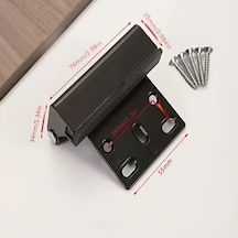 Willowhaven Taşınabilir Delme İşlemi Gerektirmeyen Alüminyum Hırsızlık Önleyici Kapı Kilidi Aksesuarlı Siyah