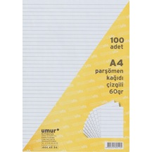 Umur Çizgili Parşömen Kağıdı 60Gr A4 100 Adet