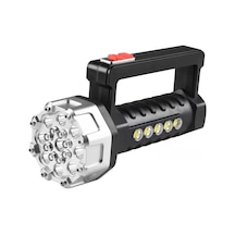 Rc3030 Şarjlı Led El Feneri 17 Xpg + Cob, 200 Metre Menzil, Usb Şarjlı, 5 Modlu, Pil Göstergeli