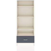 Arges Dolap 4 Raflı Tek Çekmeceli 88x30x221 Aytaşı-antrasit Aytaşı