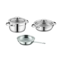 Korkmaz Minika Inox Indüksiyonlu Çelik Tencere Tava Mama Seti