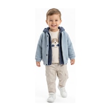 Xo Kids Erkek Çocuk Alt Üst Takım 6-24 Ay 31074 Mavi