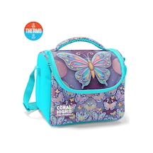 Coral High Kids Pastel Renkli Kelebek Desenli Thermo Beslenme Çantası 37106 Mor