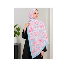 Ardün Hijab Desenli Bambu Kraş Şal Tok Duran Kadın Şal Mavi - 938080450 Mavi