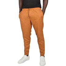 Deepsea Erkek Taba Beli Lastikli Bağcıklı Kırışmayan Süet Kumaş Rahat Kesim Dar Paça Spor Pantolon 2505556 False Taba