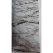 Mermer Desenli Şeffaf Masa Örtüsü 80 Cm X 80 Cm Bej