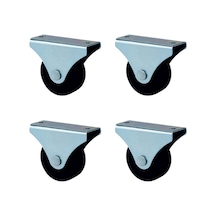 Furç Sabit Teker - 56mm - Siyah Hks231 - 4 Adet