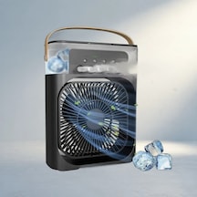 Usb Fan Vantilatör 7 Renkli Led Işıklı Taşınabilir Masaüstü Soğutucu