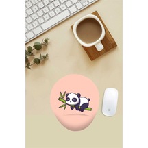 Uyuyan Panda Desenli Bilek Destekli Mouse Pad Mousepad