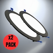Kendal Kdl402b Slim Led Panel 2'li Spot Gömme 15w 1200 Lümen - Beyaz-6500k Siyah