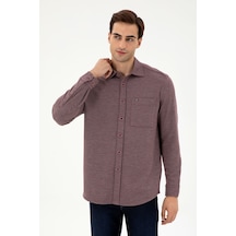 U.S. Polo Assn. Erkek Bordo Comfort Fit Cepli Örme Gömlek 50306264-VR014