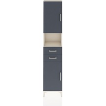 Arges Dolap 4 Raflı 2 Çekmeceli 2 Kapaklı 44x30x221 Aytaşı-antrasit Aytası
