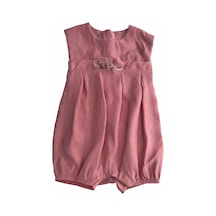 Babydoll Tulum Pembe Çiçekli Gül - Pudra