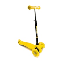 Led Işıklı 3 Tekerlekli Sarı Mini Scooter
