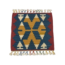 Zehra Abla Halı Yeni El Dokuma Kare Köşe Sandalye Minderi Pınarbaşı Kayseri Yün Kilim 5980