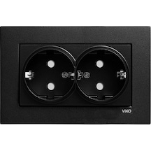 Viko Novella Siyah Ikili Toprakli Priz Çocuk Koruma