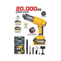 25.000mah Çift Bataryalı Auhma 20.000pa Ultra Çekim Güçlü Çantalı Araç Temizleme Süpürgesi 1