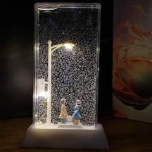 Romantik Tasarımlı Sokak Lambası Kar Küresi 17x10 Cm