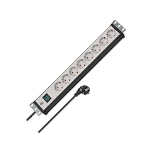 Premium-line, Çoklu Priz 8 Kat 19 Format İçin İdeal Serverschraenke Şalter Ve 3 M Kablo Renk: Açık Gri/siyah Standart
