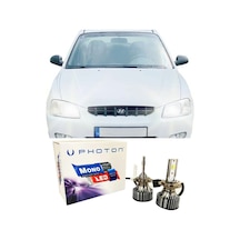 Hyundai Accent Milenyum Led Xenon Uzun + Kısa Far Ampulü H4 Mono Yeni Seri Beyaz 1999-2006