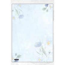 A5 Çiçek Bloknot Çizgisiz Defter - 50 Yaprak - Memopad - Notepad - Not Defteri - Not Kağıdı - 1174 Çok Renkli