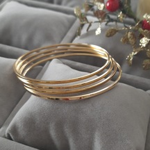 Çelik Gold Renk 4lü Ajda Model Bilezik Seti Altın