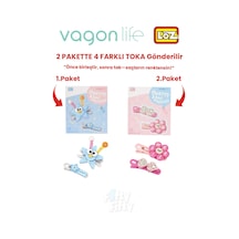 4'lü Saç Toka Seti Önce Birleştir,sonra Tak 2 Paket 4 Adet Gönderilir Yapı Toka Seti Ff 7115-7134