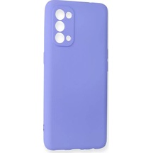 Newface Oppo Reno 5 Kılıf First Silikon - Lila