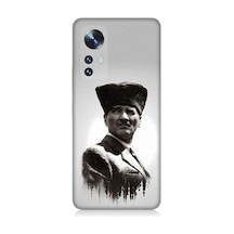 Xiaomi Mi 12 Uyumlu Mustafa Kemal Atatürk Desenli Silikon Kılıf