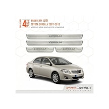 Toyota Corolla 2007-2013 Uyumlu Satine Krom Kapı Koruma Eşiği 4 P